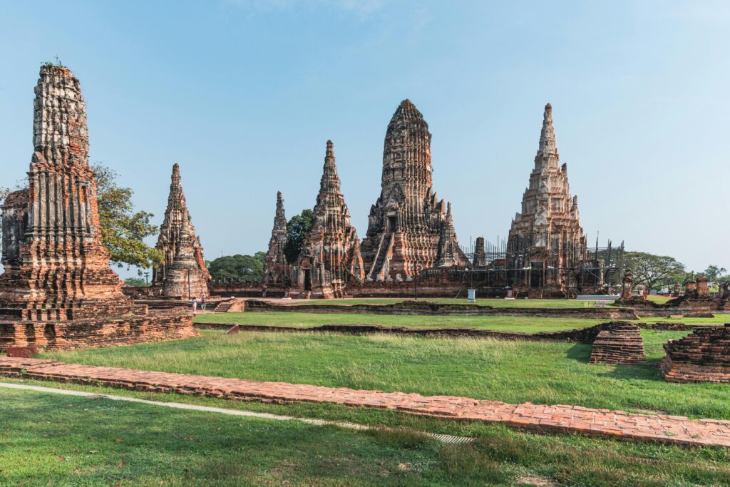 Wat Chaiwatthanaram – Khmer-style temple at sunset