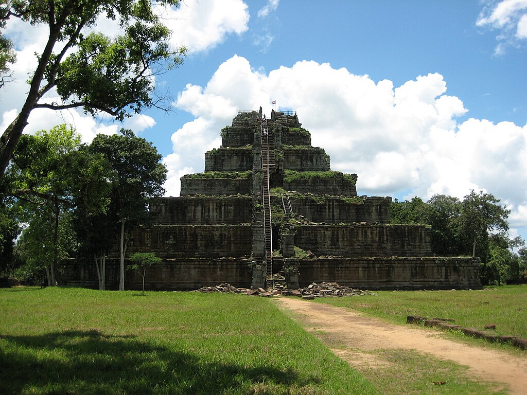 Koh Ker’s Prasat Thom pyramid, towering in the Cambodian jungle