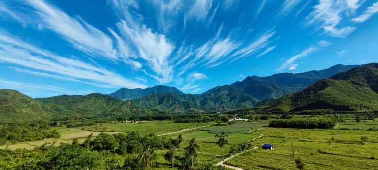 Northern Vietnam travel routes through lush green mountains and jungle, showcasing some of the best travel routes in Vietnam