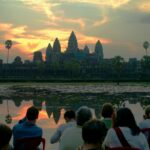 Angkor Wat sunrise and Bayon temple faces