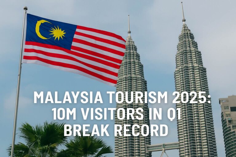 Malaysian flag and Petronas Towers symbolizing tourism boom in 2025